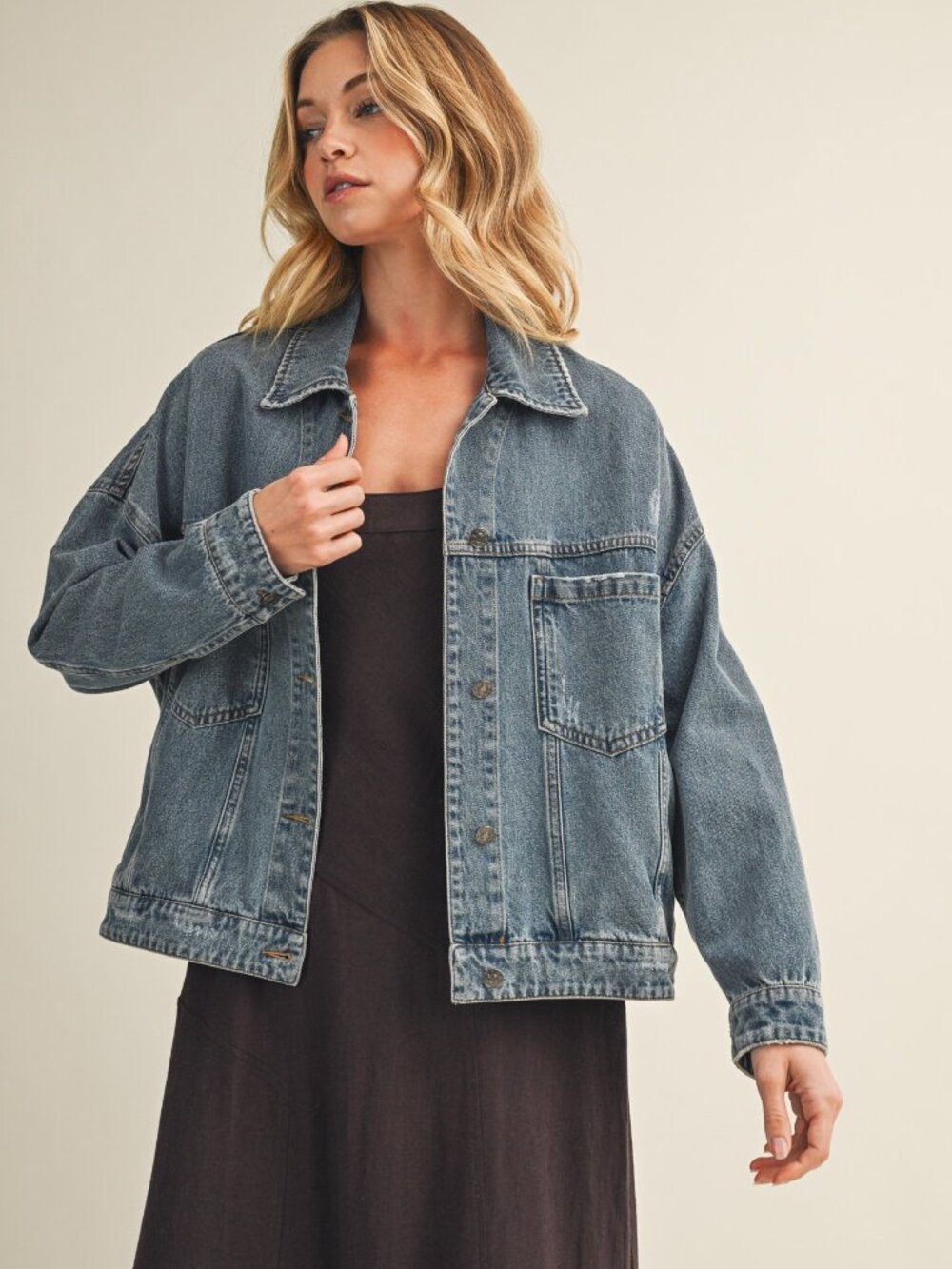 Vintage Wash Pleated Back Jacket